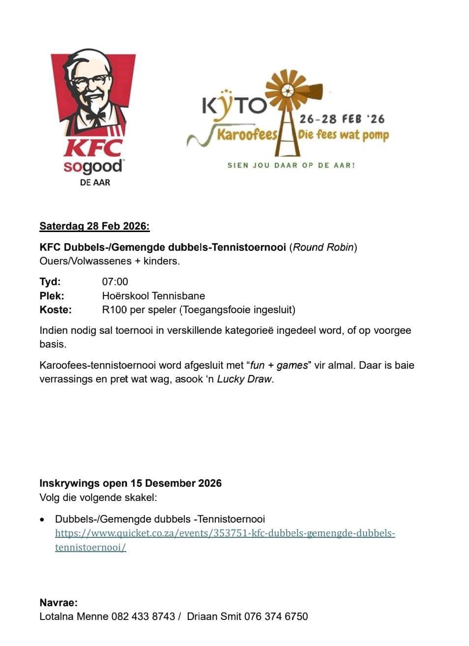 KFC Tennistoernooi